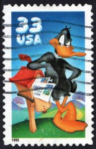 SC#3306a 33¢ Daffy Duck Single (1999) Used