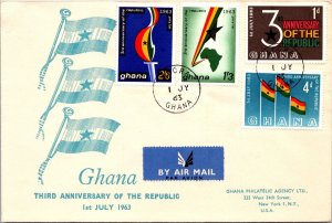 Ghana 1963 - 3rd Anniversary Of The Republic - F66978