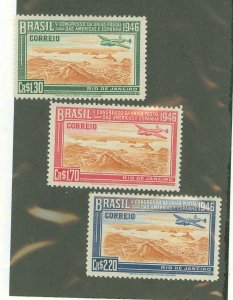 Brazil #647-9 Unused