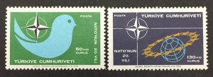 Turkey 1969 #b128-9, NATO 20th Anniversary, MNH.