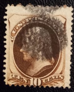 US Scott #161 Used Fine 10c Jefferson