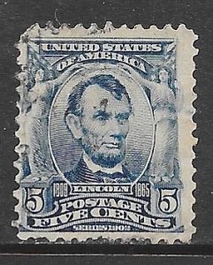 USA 304: 5c Lincoln, used, F