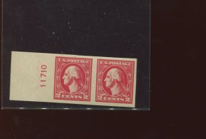 534A Washington Imperf Offset Mint Plate # Pair of 2 Stamps NH (534A-37)