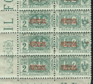 Italy Colonies SOMALIA Parcel Post Scott.Q31 2L BLOCK Mint MNH c$1,300+ SS2242