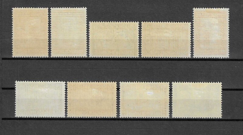 BELGIAN CONGO 1930 SG 160/168 MINT