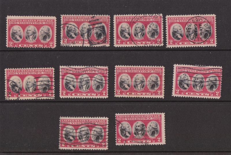 U.S. # 703, Used Wholesale lot of 10 stamps at 10% of Cat