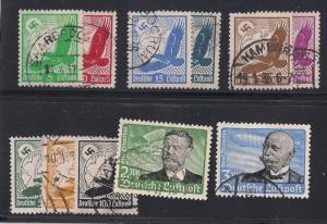 Germany: Scott # C46-C56 Michel #529 -539 used cats $80++  C46-56