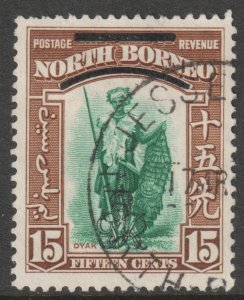 North Borneo Scott 231 - SG343, 1947 GviR Crown Colony 15c used