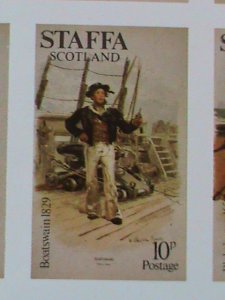 ​STAFFA SCOTLAND STAMP:MILITARY  SOLDIERS   IMPERF- MNH - MINI SHEET