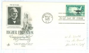 US 1206 1962 Higher Education, pencil address