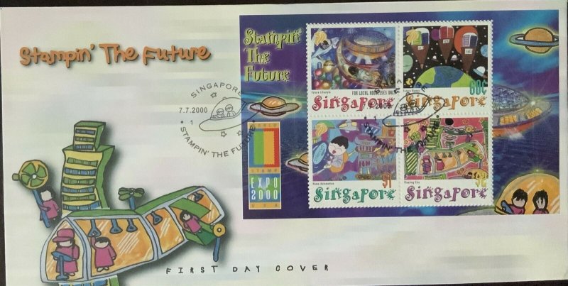 Singapore Souvenir Sheet Stampin' The Future Worldwide Design Contest 