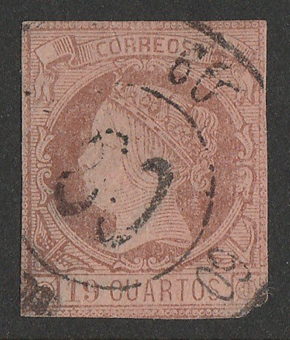 SPAIN 1860 Queen 19c RARE GENUINE cat €2065 