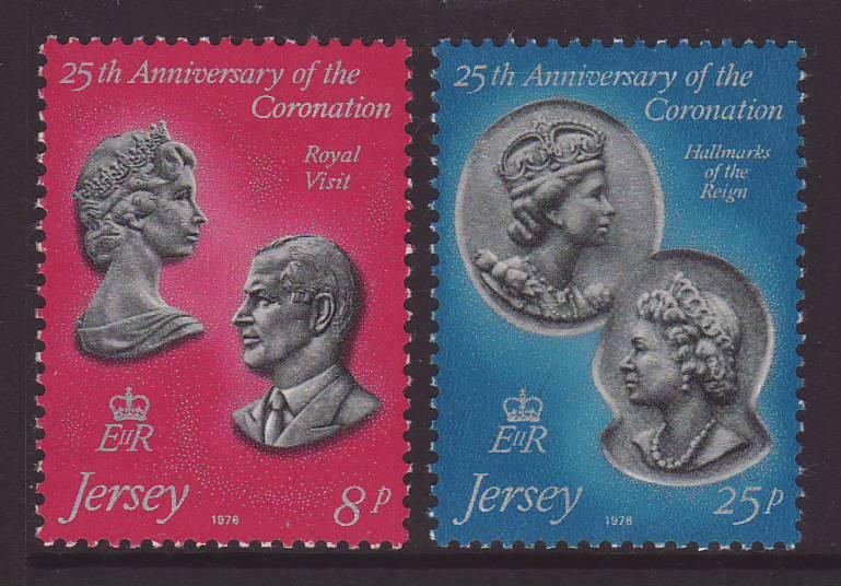 1978 Jersey Anniv of Coronation Set U/M SG195/196