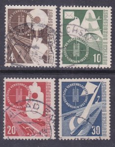 Germany 698-701 Used 1953 Transport and Communication EXPO Munich Scv $35.00