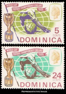Dominica Scott 195-196 Mint never hinged.