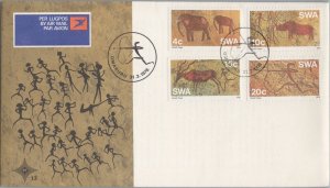 ZAYIX South West Africa 343-347 FDC Rock Paintings Elephants Archery 081422SM11