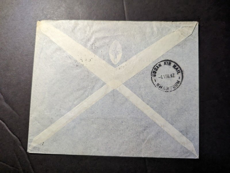 1947 British Eritrea Airmail Cover Asmara to New York NY USA
