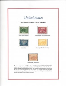 United States High Quality Album Sheets and Stamps - 1913 Pan Pacific