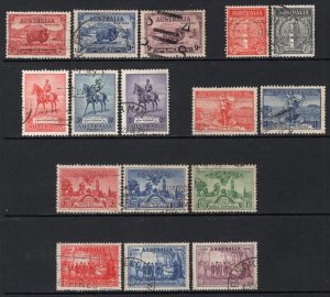 Australia 1934-1937 Group of 6 Good Sets VF Used #147-165 CV$170