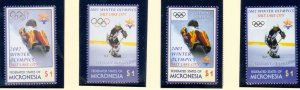 MICRONESIA Sc 486-7a+502-3a NH SETS+S/S OF 2002 - OLYMPICS - (JO23)