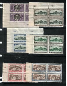 Vatican City #19 - #34 #E3 #E4 Very Fine Never Hinged Set In Blocks