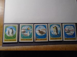 Mongolia  #  1137 / 1139 / 1141-42 / 1143  MNH / used    Birds