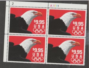 U.S. Scott #2541 Bald Eagle Stamp - Mint NH Plate Block