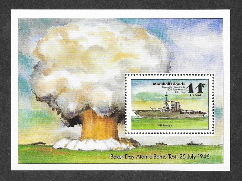 Marshall Islands Ct Mint NH Souvenir Sheet Atomic Bomb Test!