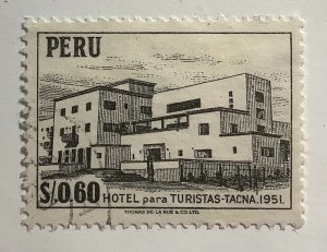 Peru 1962 Scott 487 used - 0.60S,  Tourist hotel at Tacna