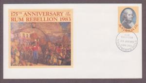 Australia PSE # 060 , Rum Rebellion 175th Anniversary FDC - I Combine S/H