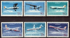 Romania C200-C205 MNH Air Post Aviation Planes Aircraft Zayix 0125S0050