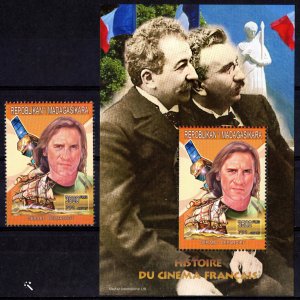 Malagasy Republic 1999 Sc#1415b.GERARD DEPARDIEU/COLUMBUS SHIP/SPACE Set+S/S MNH