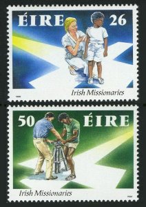 Ireland 808-809,MNH.Mi 720-721. Irish Missionaries,Working at water pump.1990.