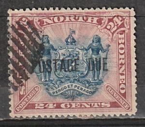 J8 North Borneo Used Postage Due