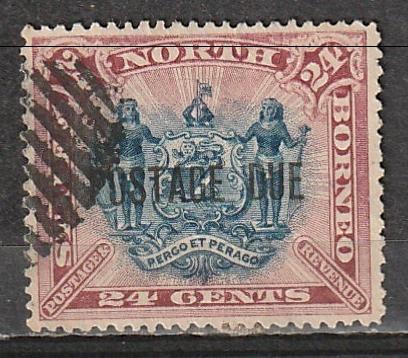 J8 North Borneo Used Postage Due