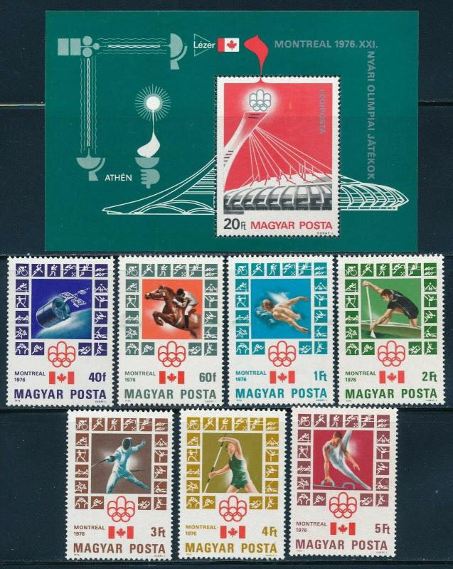 Hungary - Montreal Olympic Games MNH Sports Set Stadium (1976)