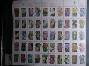 ​UNITED STATES- 1992 SC#2696a- 50 STATE WILD FLOWERS LARGE.-MNH FULL SHEET -VF