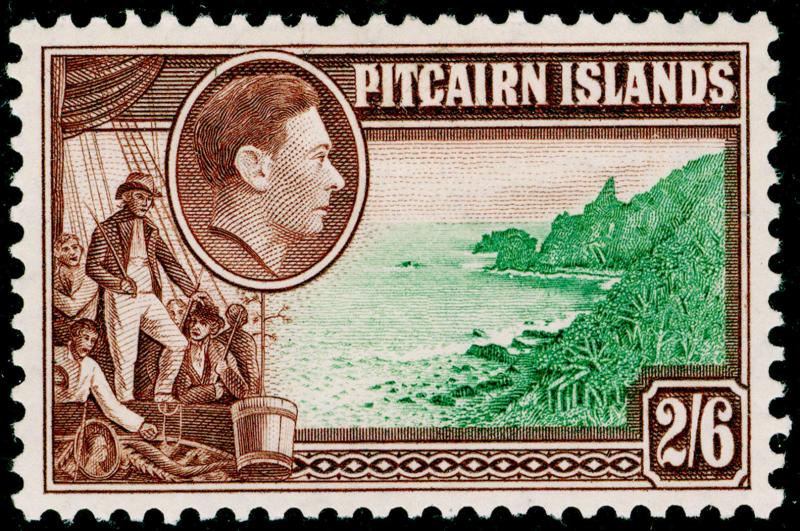 PITCAIRN ISLANDS SG8, 2s 6d green & brown, M MINT. Cat £17.