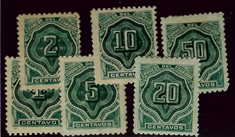 Ecuador SC J1-J6 Mint F-VF SCV$36.00....Worth checking out!