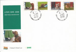 Ireland 2006 FDC Scott #1645-1648 Set of 4 48c Dogs - Year of the Dog