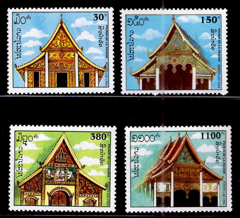 LAOS Scott 1170-1173 MNH** 1994 Pagoda set