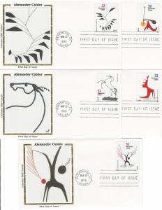 3198-3202 Set of Five - Alexander Calder, Colorano Silk