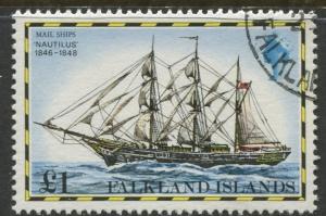 Falkland Is.- Scott 273 - Ships Issue - 1978 - VFU - Single £1 Stamp