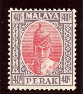 Malaya - Perak 1938 40c scarlet & dull purple MLH. SG 117. Sc 94.