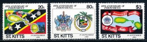 St Kitts #366-368  Set of 3 MNH