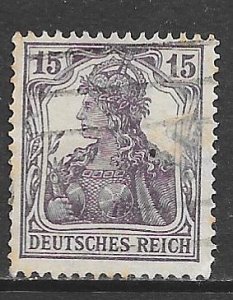 Germany 100: 15pf Germania, used, F-VF