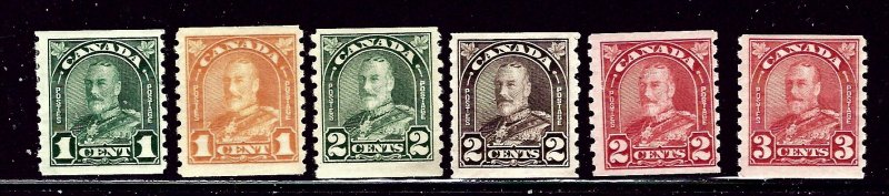 Canada 178-83 MH 1930-31 Coil issues    (ap2351)