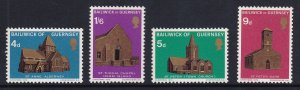 Guernsey  #37-40   MNH  1970   Christmas  Churches