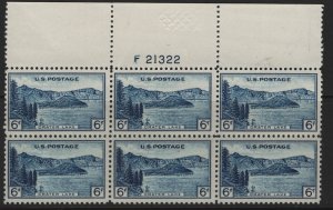 US  745  MNH    PLATE BLOCK,    PARKS  PERF