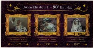 NEW ZEALAND SGMS3727 2016 90th BIRTHDAY OF QUEEN ELIZABETH  USED